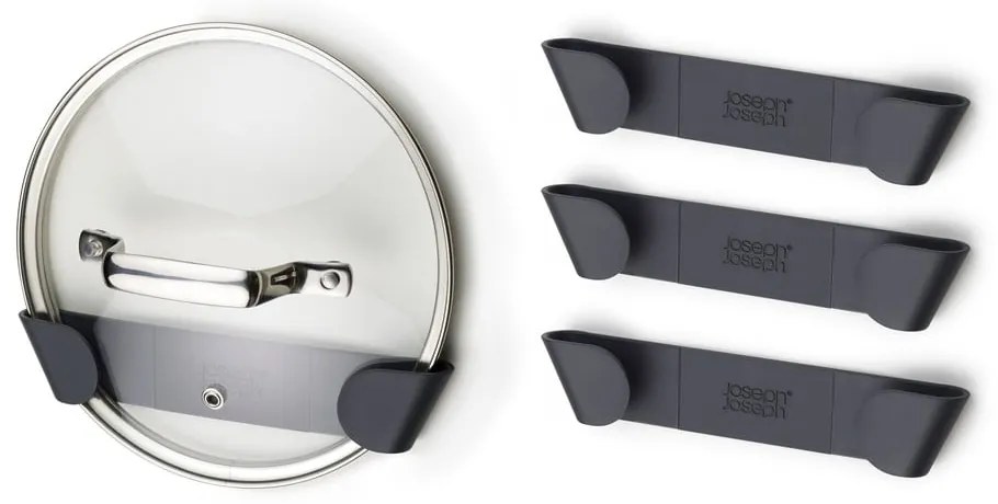 Пластмасови поставка за капаци в комплект 4 бр. без пробиване CupboardStore – Joseph Joseph