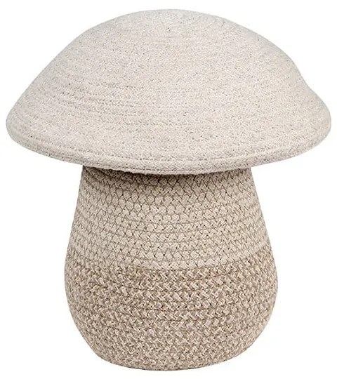 Бежова текстилна детска кошница за играчки ø 23x27 cm Mushroom – Lorena Canals