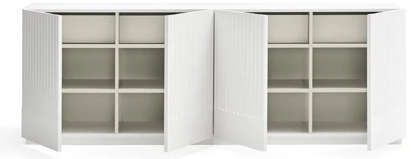 Бял скрин с чекмеджета , ширина 200 cm Doric - Teulat