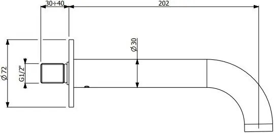 Чучур за вана Vicario-бронз
