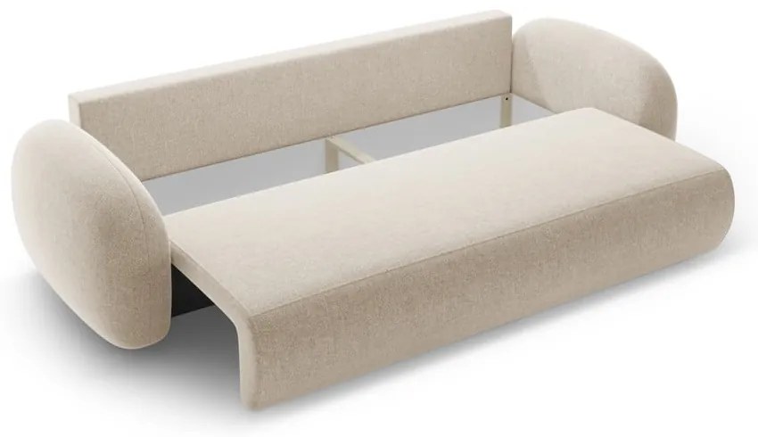 Бежов шенилов сгъваем/с място за съхранение диван 262 cm Tonale – Cosmopolitan Design