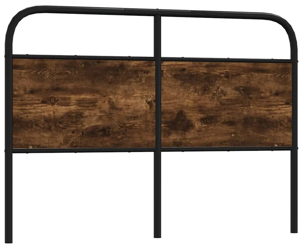 4100240 vidaXL Резервна табла за легло, опушен дъб, 120 см, стомана и инженерно дърво