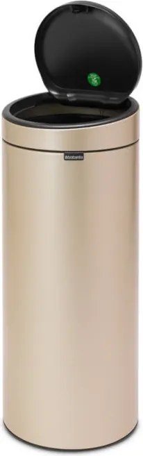 Кош за боклук Brabantia Touch Bin New 1003221, 30 л, Безшумно и плавно затваряне, Златен металик
