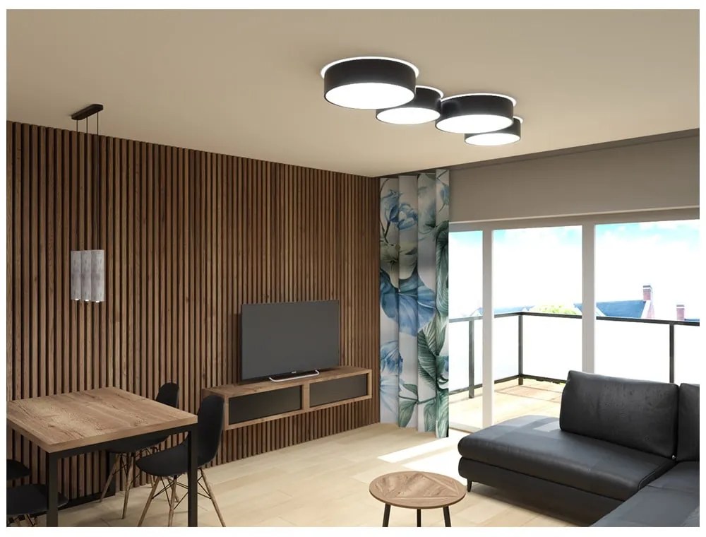 Черна таванна светлина таван Atis - Sollux