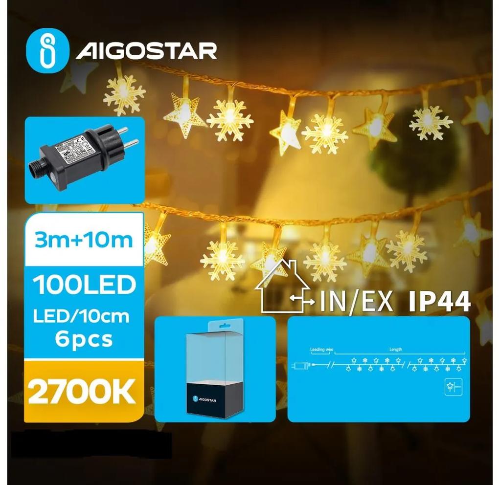 Aigostar - LED Екстериорни коледни лампички 100xLED/8 функции 13 м IP44 топло бял