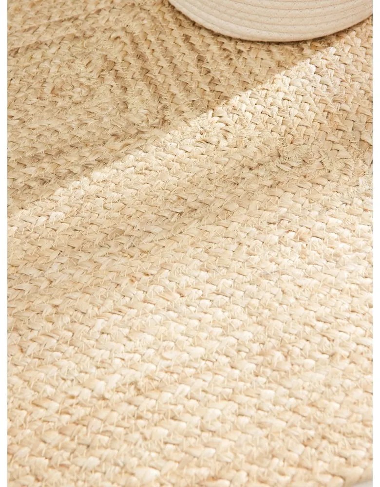 Двустранен/ръчно изработен ютен килим в светло естествен цвят 80x150 cm Juno – Hanse Home