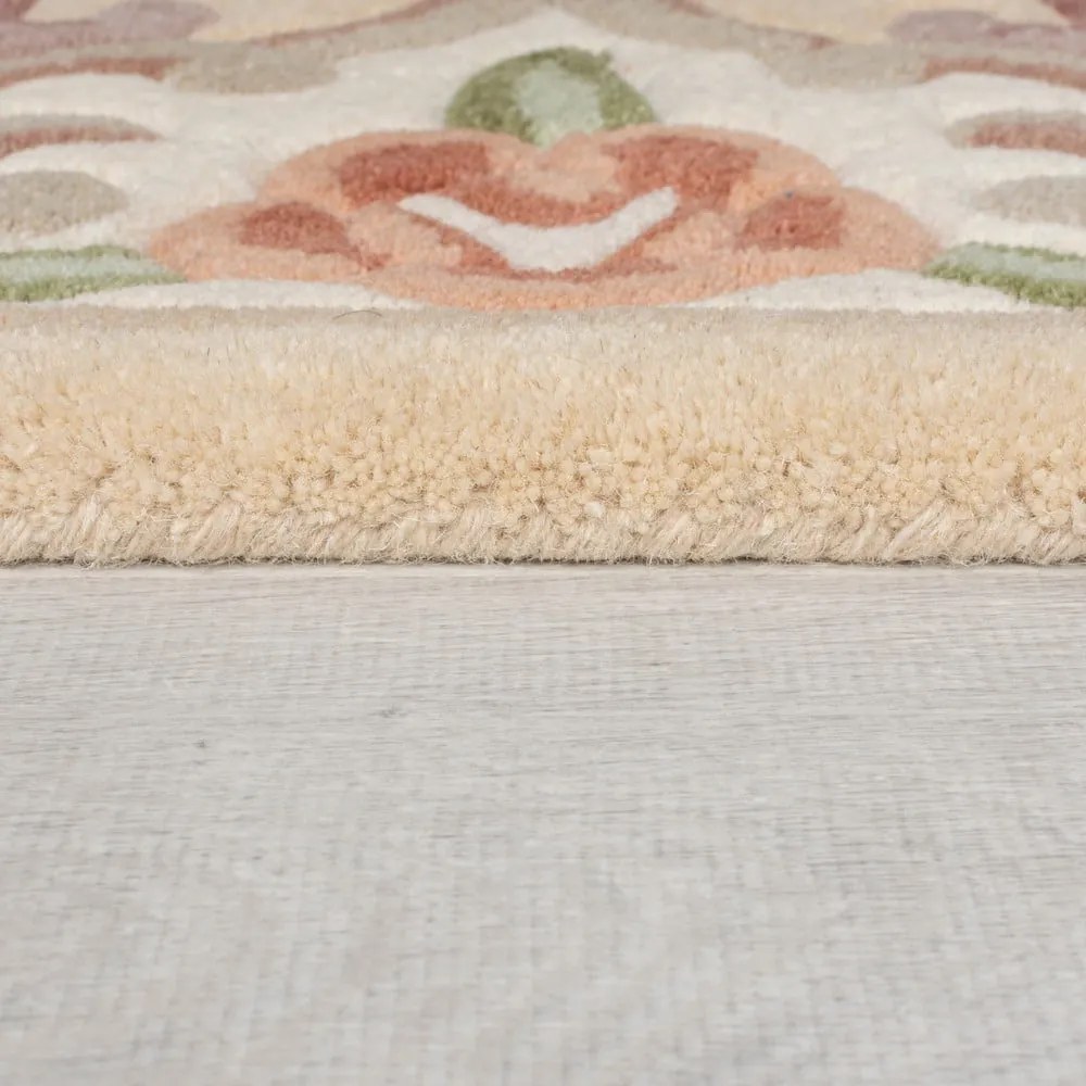 Бежов вълнен килим , ⌀ 120 cm Aubusson - Flair Rugs