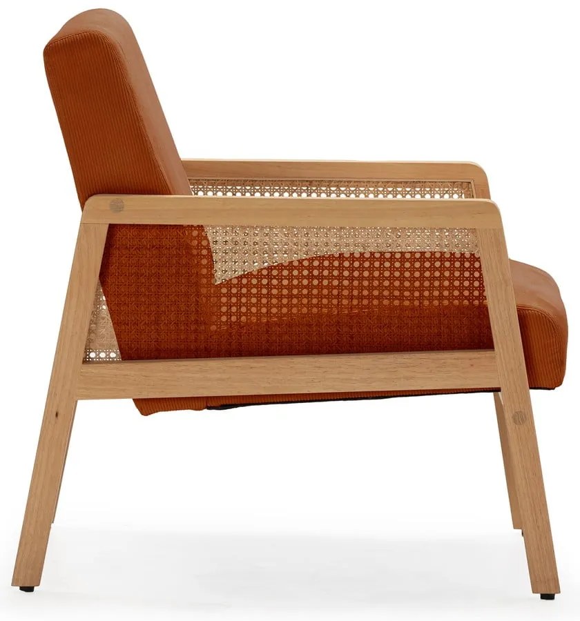 Велурено кресло в цвят тухла Debra - Marckeric