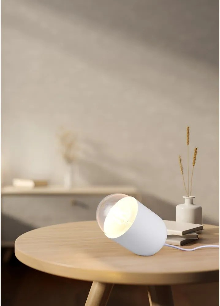 Бяла настолна лампа (височина 13,5 cm) Nara – Reality