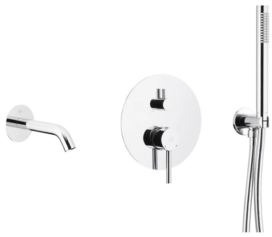 KFA Armatura 5039-401-00 - Комплект за баня със скрит кран MOZA лъскав хром