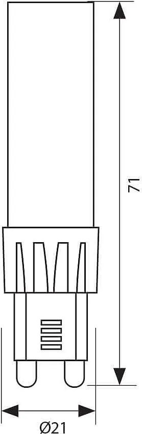 LED крушка VIVALUX OTO LED, 7W, G9, 3000К