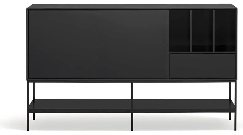 Черен скрин 166x98x45 cm Platt – Teulat