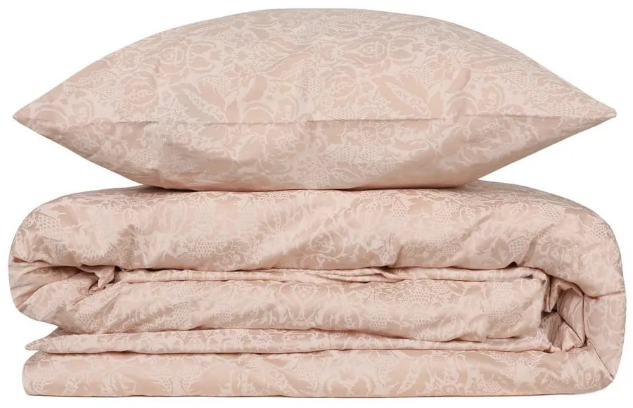 Кремаво памучно спално бельо от сатен за единично легло , 140 x 200 cm Cream - Mijolnir