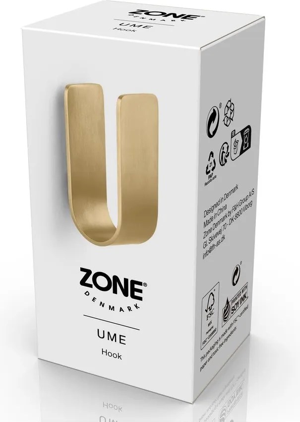 Стенна кука от неръждаема стомана в златист цвят Ume – Zone