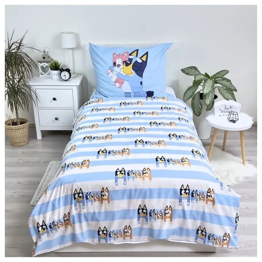 Единично памучно детско спално бельо 140x200 cm Bluey – Jerry Fabrics