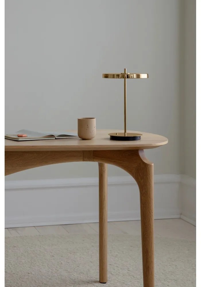 LED затъмняваща се настолна лампа с метален абажур в златист цвят (височина 31 cm) Asteria Move – UMAGE