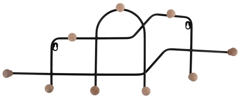 Черна метална стенна закачалка 71 cm Maze – PT LIVING