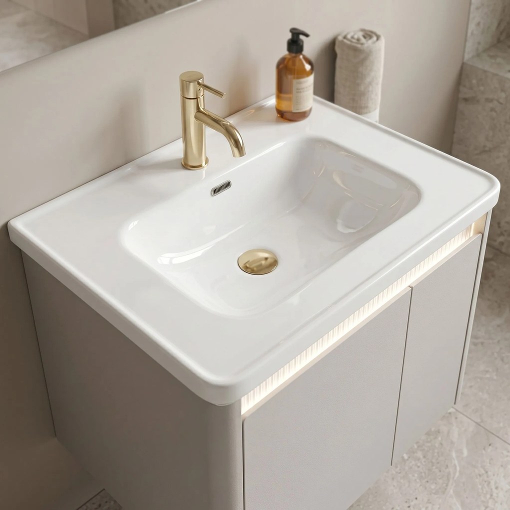 Комплект мебели за баня с мивка Sora DE07-60 Beige 60CM