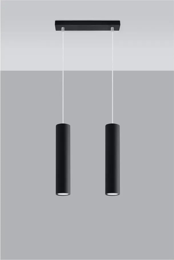 Черно метално висящо осветително тяло Castro – Sollux