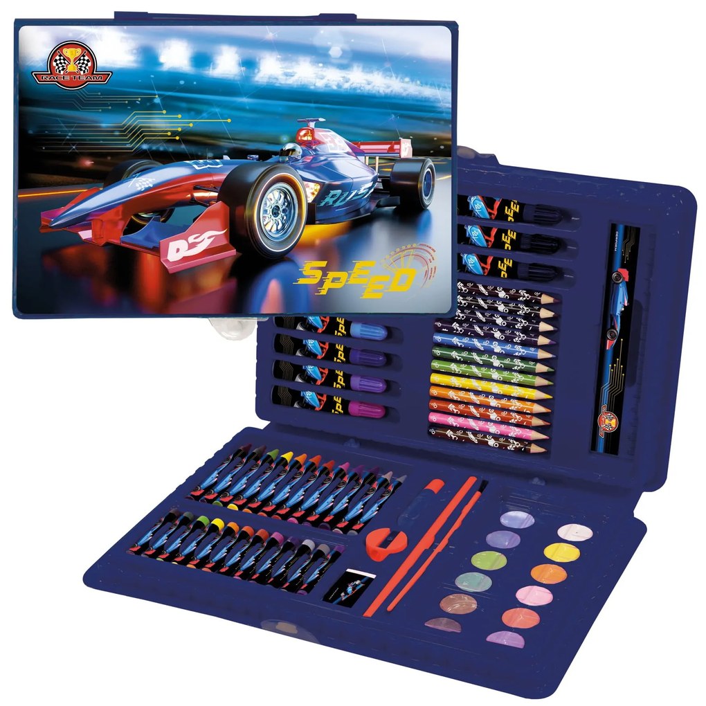 Kidea - Race Team рисувателен комплект 71 ел. 92604
