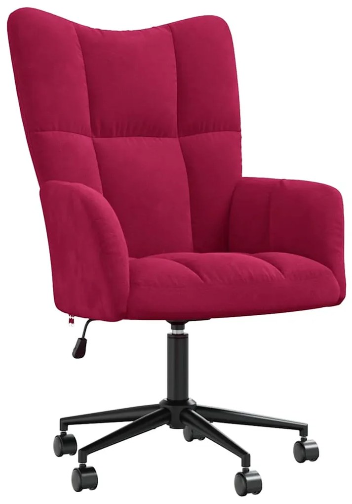 328177 vidaXL Релакс стол, виненочервен, кадифе