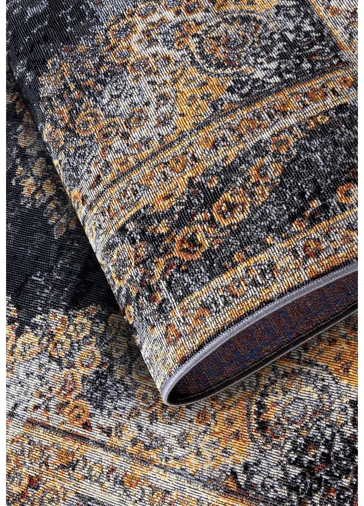 Външен килим в антрацитен и златист цвят 200x285 cm Martha – Villeroy&amp;Boch