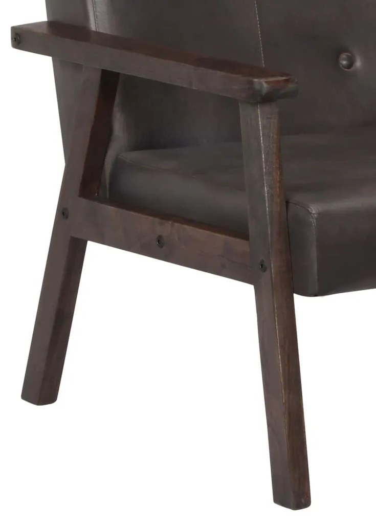 Фотьойл Manon, сив, естествена кожа