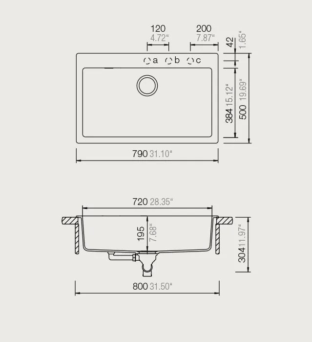 Мивка Schock Manhattan Cristalite 30080-Kafe