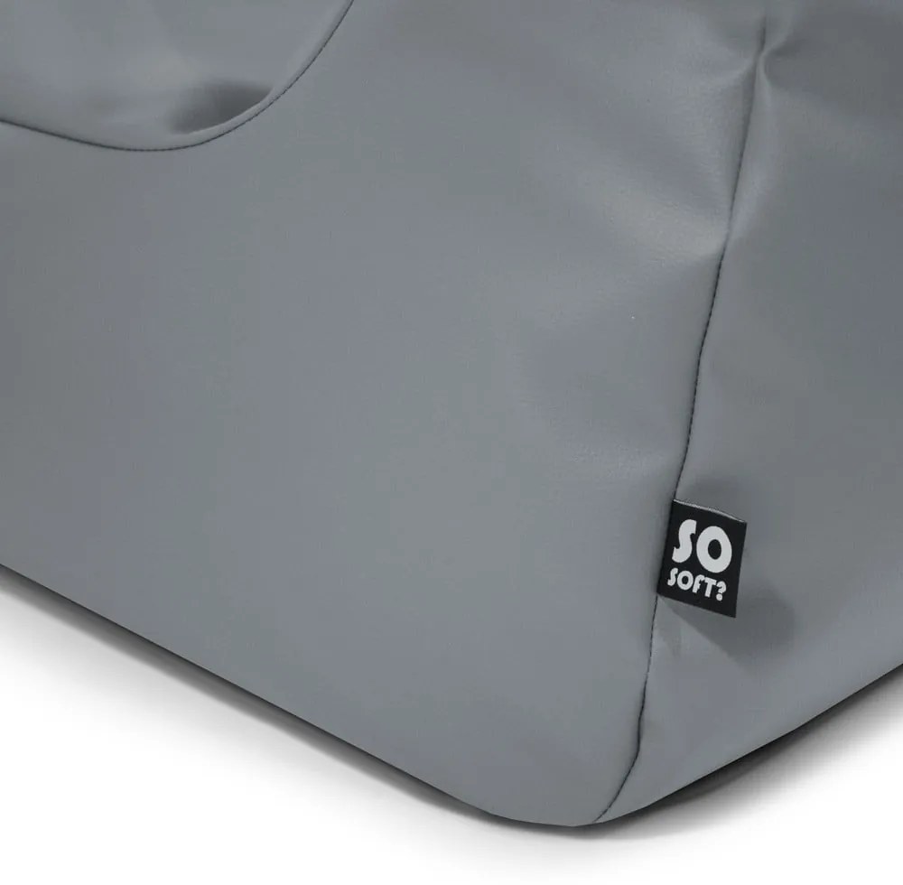 Бежов пуф от изкуствена кожа Chill XXL – So Soft?