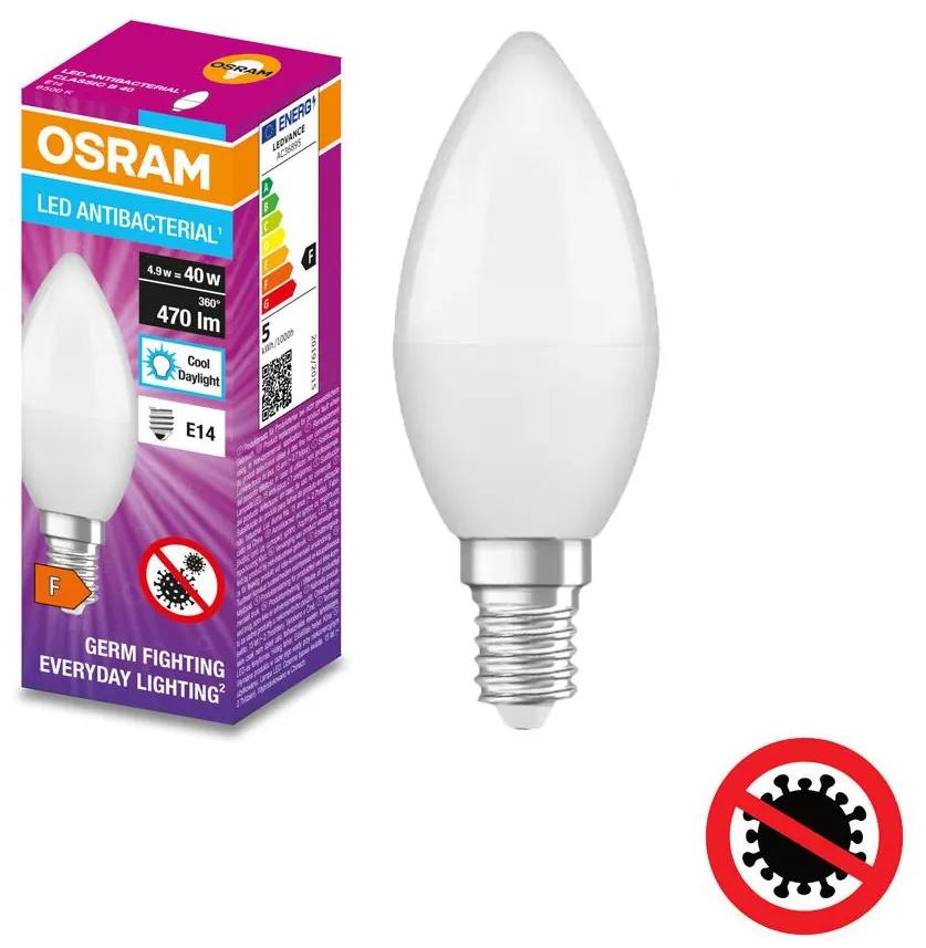 LED Антибактериална крушка B40 E14/4,9W/230V 6500K - Osram
