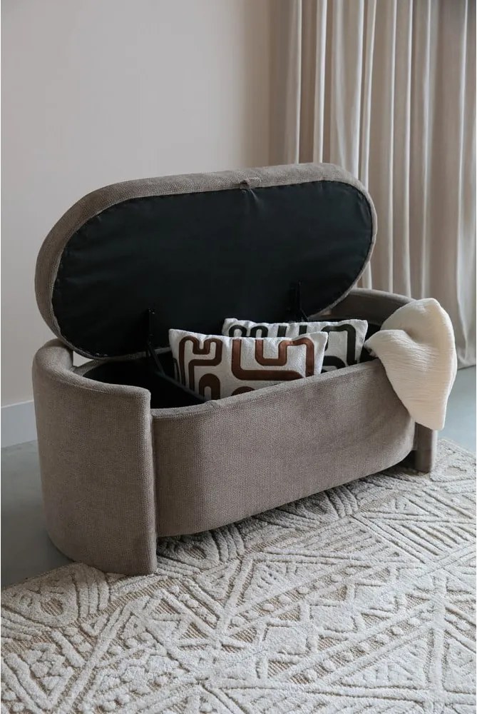 Светлокафява пейка Miro – White Label