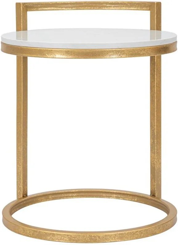 Кръгла странична масичка с мраморна плоча ø 40,5 cm Round Marble – Mauro Ferretti
