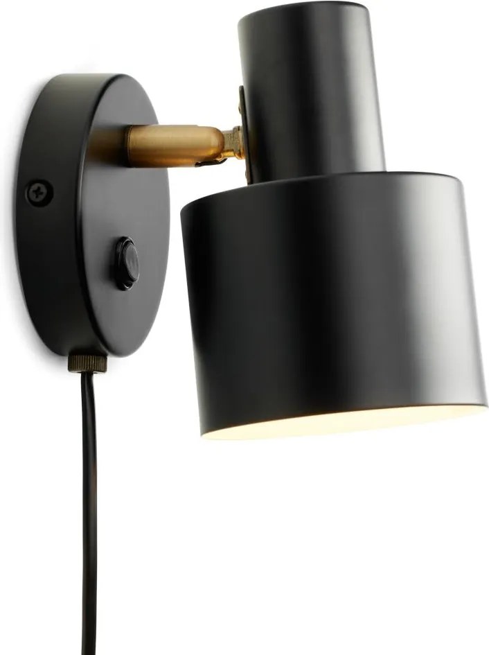 Halo Design 746880 - Стенно спот осветително тяло VOGUE 1xE27/40W/230V черно/месинг