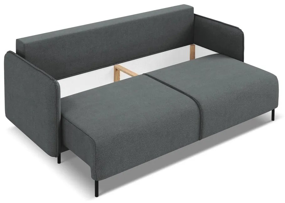 Тъмносив разтегателен диван с място за съхранение 226 cm Luana – Makamii