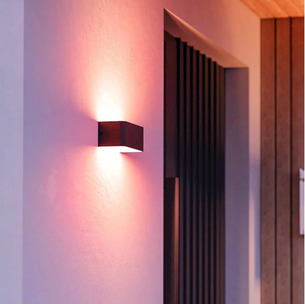 Eglo 901956 - LED RGBW димируемо външно стенно осветително тяло SANIA-Z LED/10W/230V IP55 черно