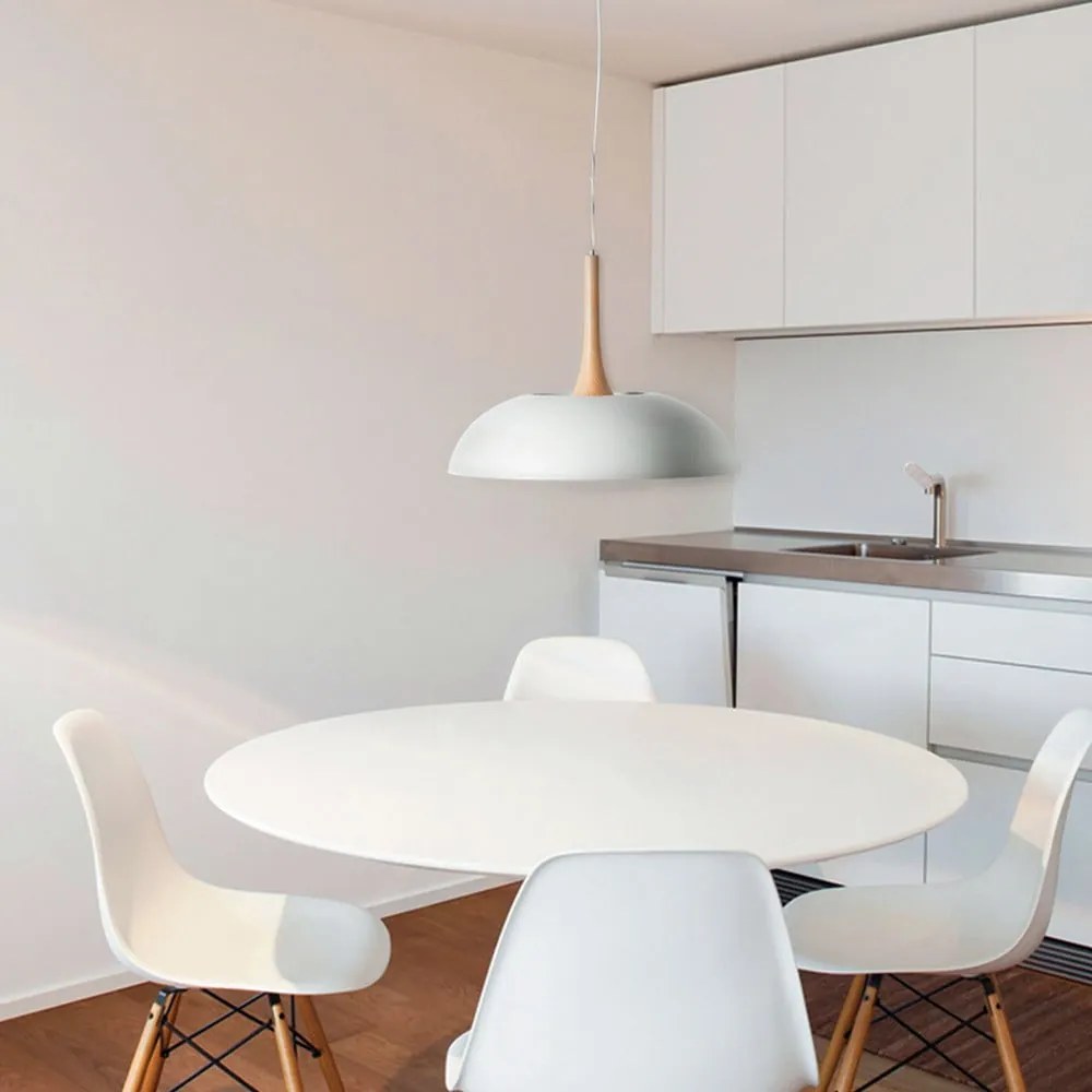 Бяло висящо осветително тяло Nordic - SULION