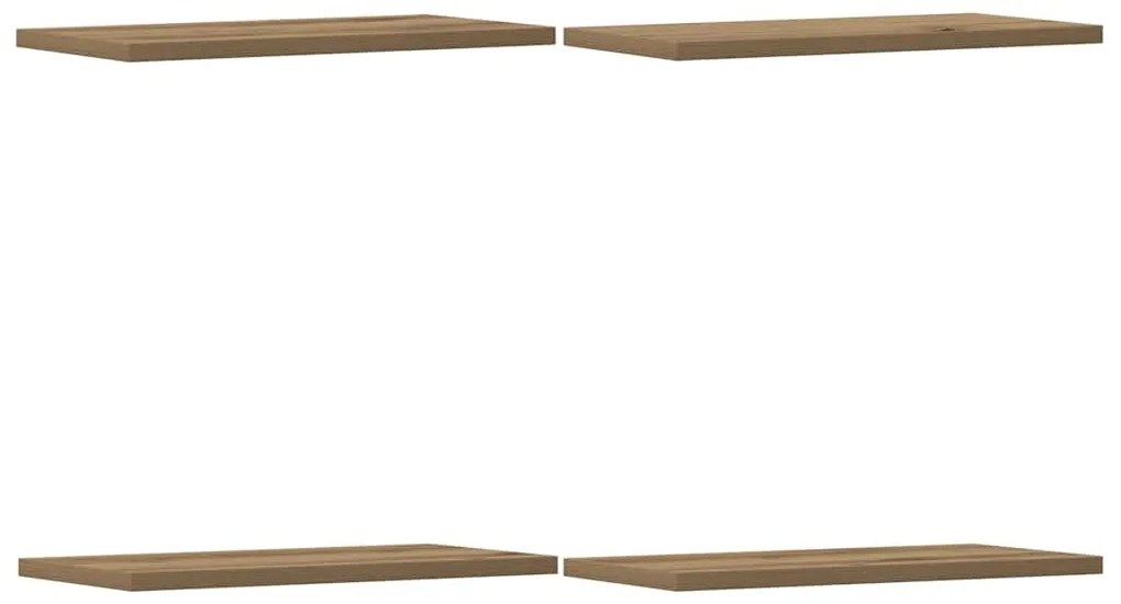 856292 vidaXL Стенни рафтове 4 бр дъб артизан 40x20x1,5 см инженерно дърво