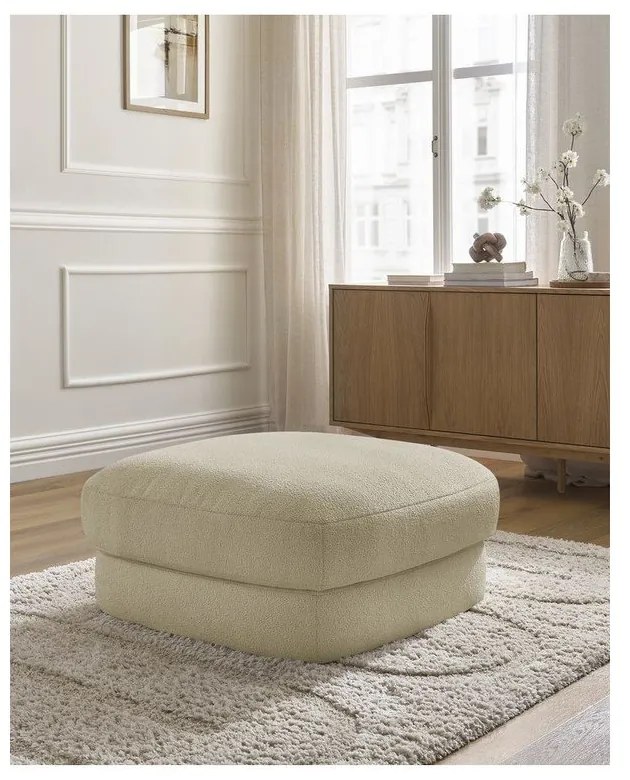 Бежова табуретка от прежда с примки от букле Leonore – Bobochic Paris