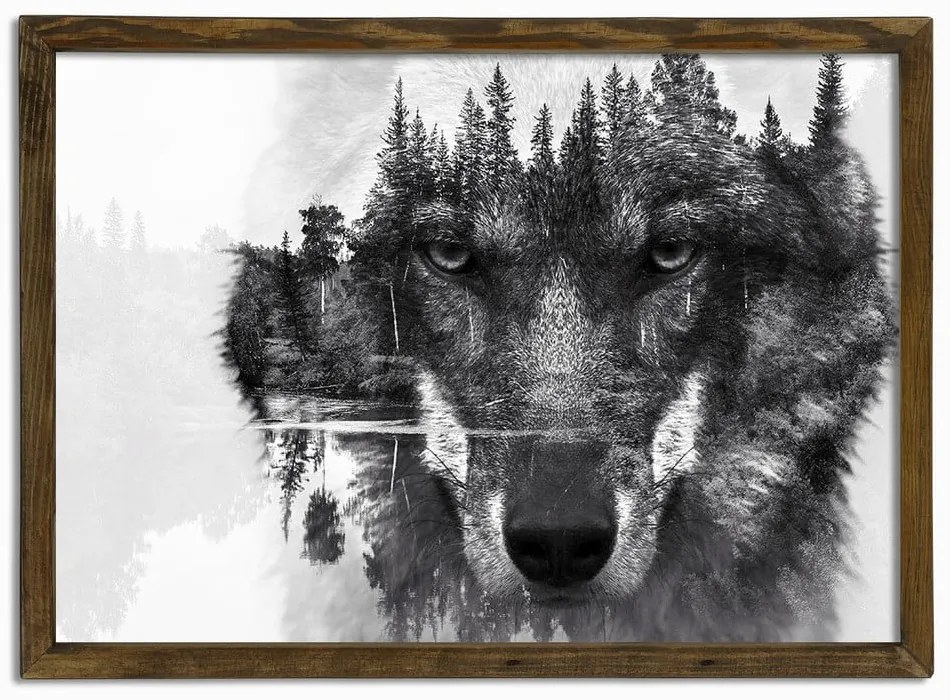 Картина за стена Хъски, 70 x 50 cm - Evila Originals