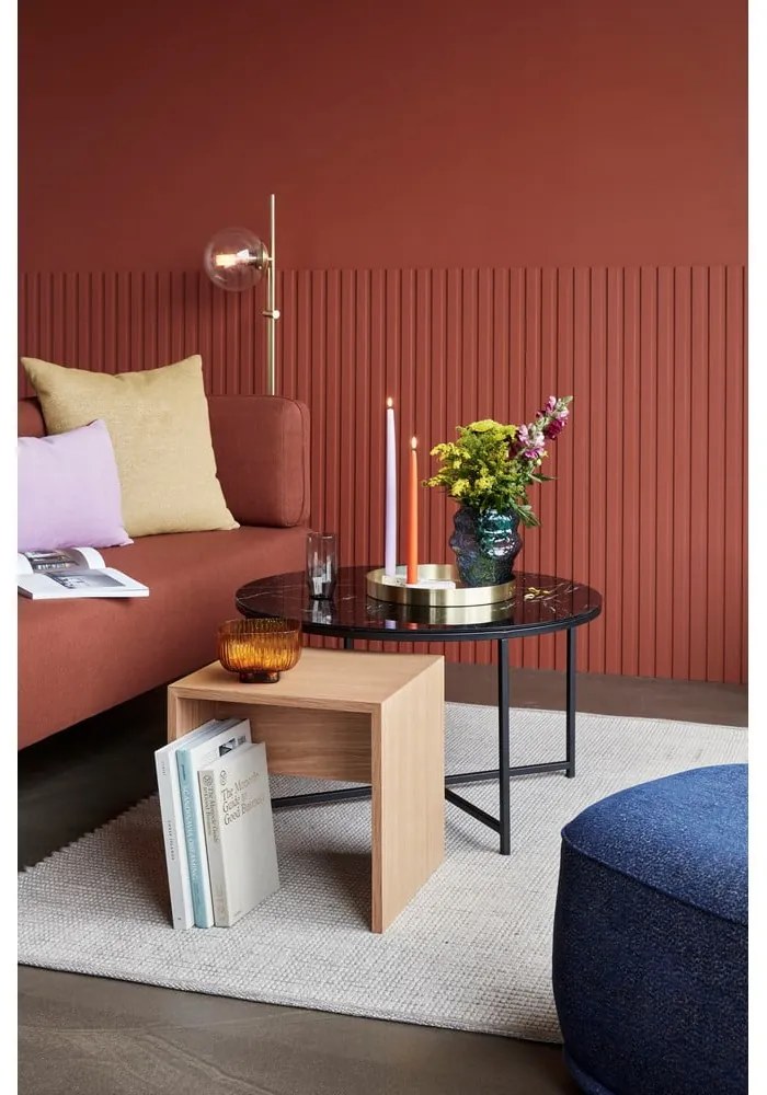 Сгъваема маса от дъбово дърво По-малко, 40 x 40 cm - Hübsch