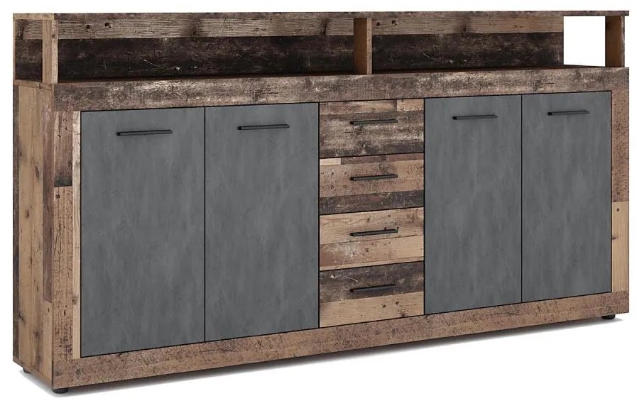 Комод RUNA тъмно кафяв/антрацит