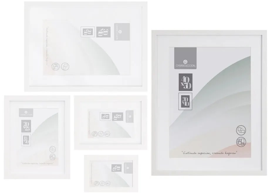 Бяла висяща рамка 42x52 cm Sencillo – Casa Selección