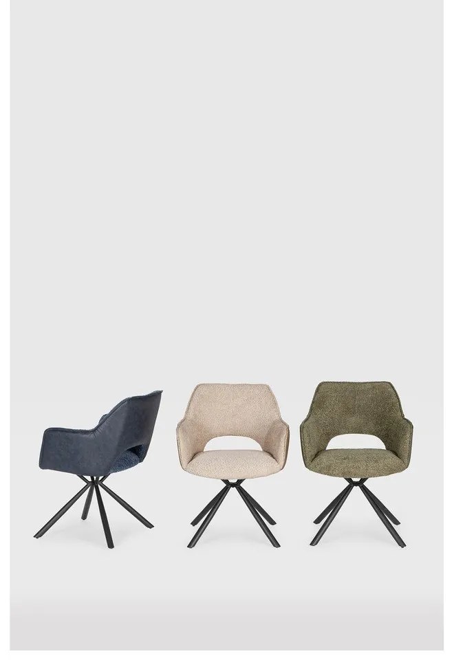 Зелени тапицирани трапезни столове в комплект с подлакътници 2 бр. Mariel – Marckeric