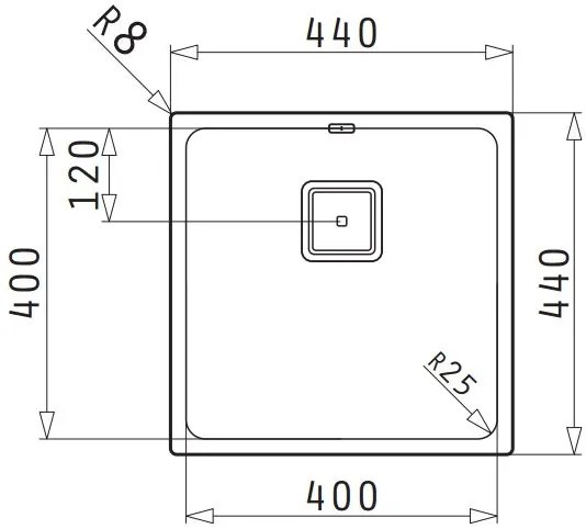 мивка Pyramis Lume 1B-40X40