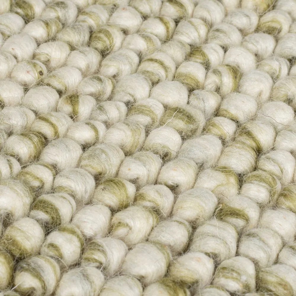 Ръчно изработен килим със смес от вълна в цвят каки 160x230 cm Minerals – Flair Rugs