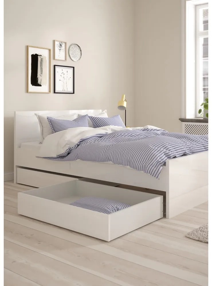 Бели чекмеджета за под леглото в комплект от 2 бр. Naia – Tvilum