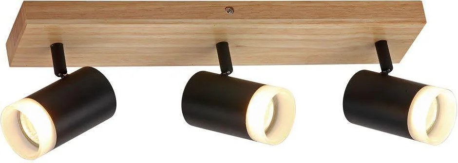 Линеен спот за таван BENITO, черен, 3хGU10