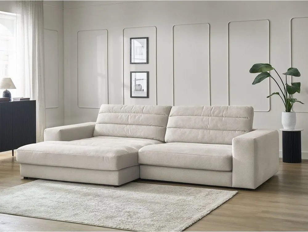 Бежов кадифен ъглов диван (ляв ъгъл) Sierra – Bobochic Paris