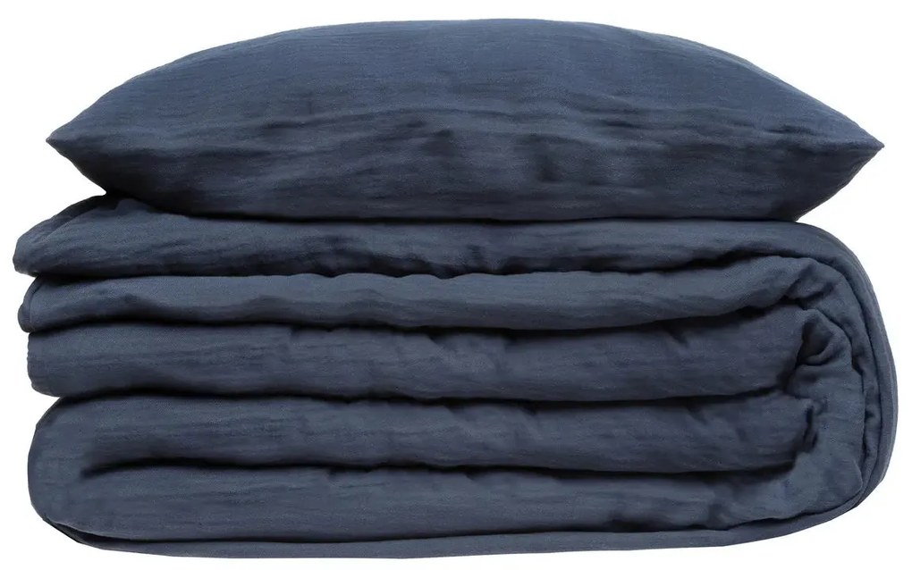 Спално бельо atmosphera Origines, 260x240 cm, Памук с ефект лен - Син