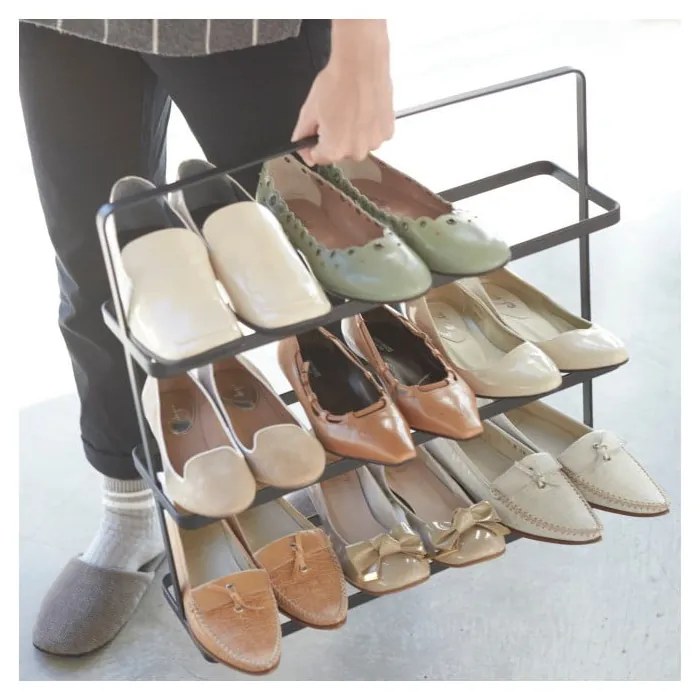 Черен метален стелаж за обувки Tower Shoe Rack – YAMAZAKI